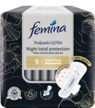 Femina All Night, Podpaski higieniczne Ultra Maximum Back Protection Night Plus