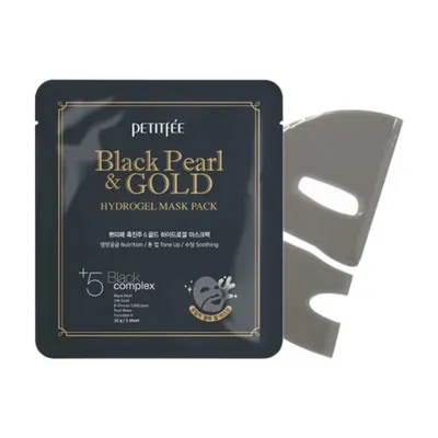 Petitfee Black Pearl & Gold Hydrogel Mask Pack (Hydrożelowa maska w płacie na twarz)
