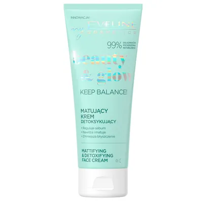 Eveline Cosmetics Beauty & Glow, Matujący krem detoksykujący `Keep Balance!`