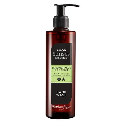 Avon Senses Essence, Lemongrass & Coconut, Hand Wash with Extracts of Lemongrass & Shea (Mydło w płynie do rąk `Trawa cytrynowa i kokos`)