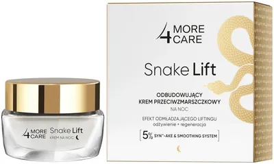 More4Care Snake Lift, Odbudowujący krem przeciwzmarszczkowy na noc