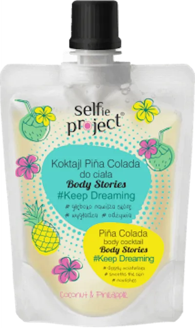 Selfie Project Body Stories, balsam do ciała - koktajl Pina Colada `#Keep Dreaming`