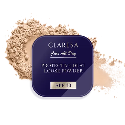 Claresa Care All Day, Protective Dust Loose Powder SPF 30 (Utrwalający puder sypki z filtrem SPF 30)