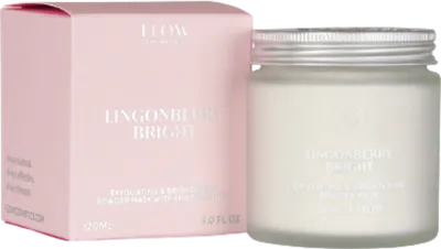 Flow Cosmetics Lingonberry Bright Mask (Wygładzająca maska peelingująca  do twarzy 2w1 z enzymami owocowymi)