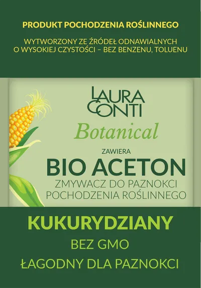 Laura Conti Bio aceton zmywacz po paznokci pochodzenia roślinnego