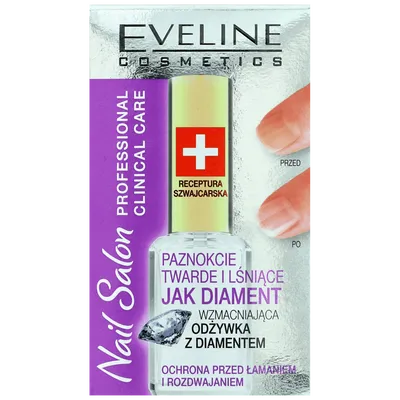 Eveline Cosmetics Nail Salon Professional Clinical Care, Wzmacniająca odżywka z diamentem