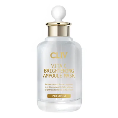 Cliv Premium Vita C Brightening Ampoule Mask (Rozświetlająca maska z witaminą C do twarzy)