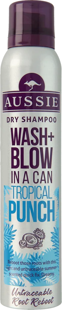 Aussie Wash + Blow in a Can, Tropical Punch, Dry Shampoo (Suchy szampon)