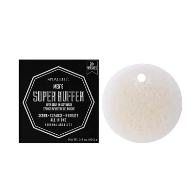 Spongelle Men, Verbena Absolut Super Buffer (Gąbka pod prysznic wielokrotnego użytku dla mężczyzn)