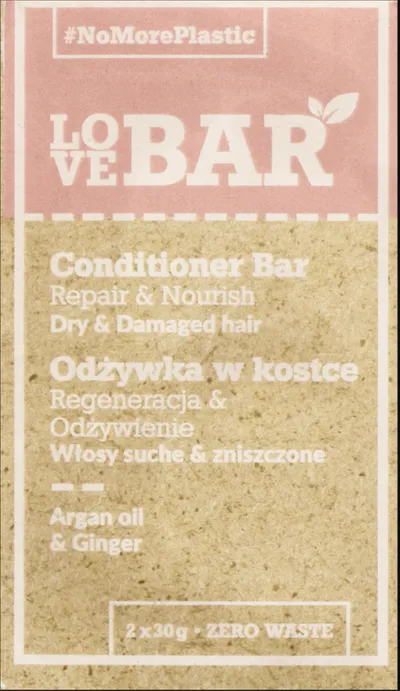 LoveBar Conditioner Bar Repair & Nourish Dry & Damaged Hair (Odżywka w kostce do  włosów suchych i zniszczonych `Regeneracja & odżywienie`)
