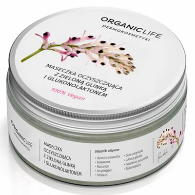 Organic Life Maseczka oczyszczająca z zieloną glinką i glukonolaktonem