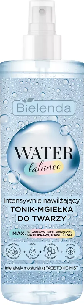 Bielenda Water Balance, Intensywnie nawilżający tonik-mgiełka do twarzy