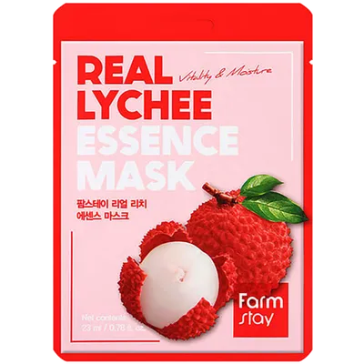 FarmStay Real Lychee Essence Mask (Maska do twarzy z ekstraktem liczi)