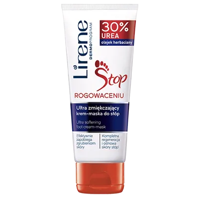 Lirene Dermoprogram Stop rogowaceniu, Ultra zmiękczający krem-maska do stóp