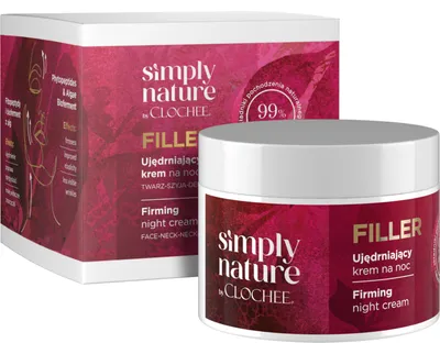Clochee Simply Nature, Filler, Ujędrniający krem na noc