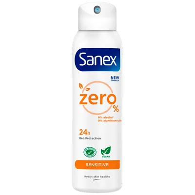 Sanex Zero % Sensitive, Dezodorant w sprayu do skóry wrażliwej