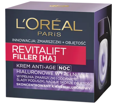 L'Oreal Paris Revitalift Filler [HA], Krem na noc przeciwzmarszczkowy