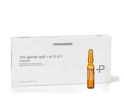 Mesoestetic 10% Glycolic Acid + Vit. E + F Ampoules (Ampułka z kwasem glikolowym 10% i witaminami E+F)