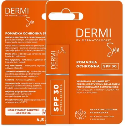 Dermi by Dermatologist Dermi by Dermatologist, Sun, Pomadka ochronna SPF 30
