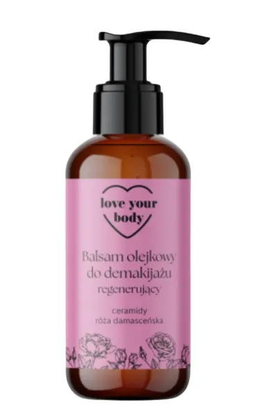 Love Your Body Ceramidy i Róża damasceńska, Regenerujący balsam olejkowy do demakijażu