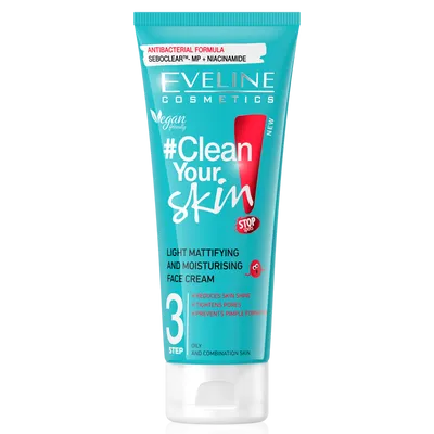 Eveline Cosmetics # Clean Your Skin, Lekki matująco-nawilżający krem do twarzy