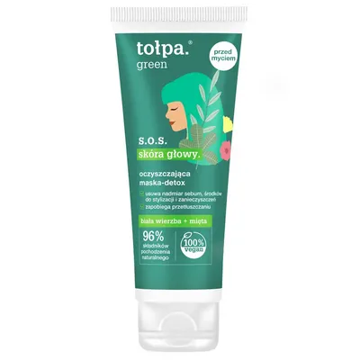 Tołpa Green, S.O.S., Oczyszczająca maska-detox do skóry głowy