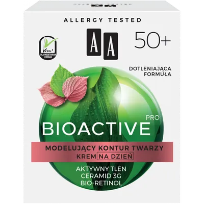 AA BioActive Pro, Krem na dzień modelujący kontur twarzy 50+