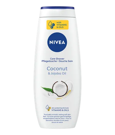 Nivea Coconut & Jojoba, Oil Care Shower Gel (Kokos i Jojoba, Żel pod prysznic)