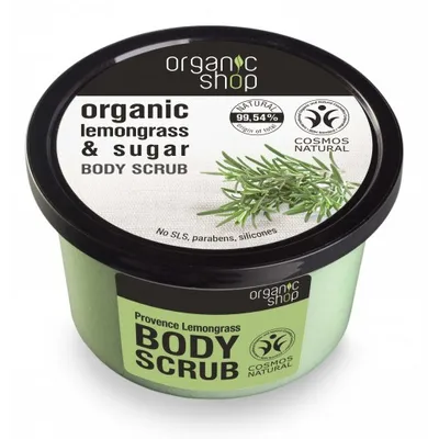 Organic Shop Lemongrass & Sugar, Body Scrub (Peeling do ciała 'Trawa cytrynowa & cukier')