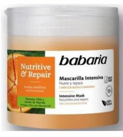 Babaria Natural Cosmetics Reset Intensive Mask Nutritive & Repair (Maska do włosów suchych i zniszczonych)