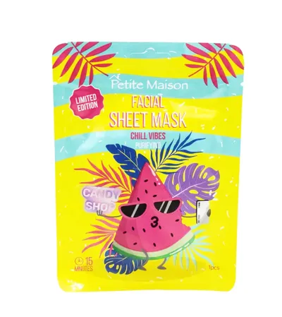 Petite Maison Candy Shop,  Chill Vibes, Purifying Facial Sheet Mask (Oczyszczająca maseczka do twarzy w płachcie)