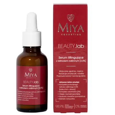 Miya Cosmetics BEAUTY.lab, Serum liftingujące z retinolem roślinnym [2,5%]