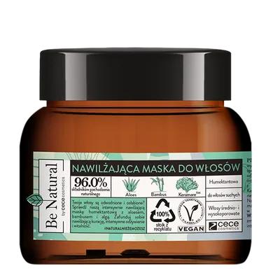 Be Natural by Cece Cosmetics Nawilżająca maska humektantowa do włosów suchych