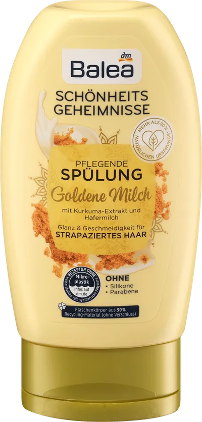 Balea Schönheitsgeheimnisse Spülung Goldene Milch (Odżywka do włosów zniszczonych `Złote mleko`)