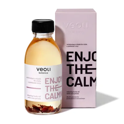 Veoli Botanica Enjoy The Calmless, Relaksujący olejek do ciała z płatkami róży