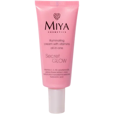 Miya Cosmetics SecretGLOW, Rozświetlający krem z witaminami all-in-one