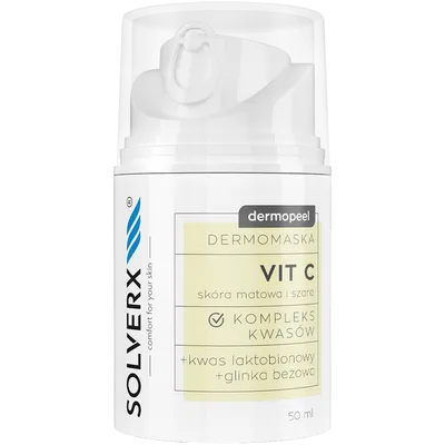 Solverx Dermopeel, Vit C, Dermomaska do skóry matowej i szarej