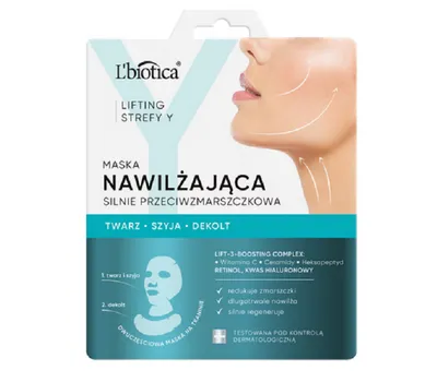 L'biotica Lifting Strefy Y, Maska nawilżająca silnie przeciwzmarszczkowa