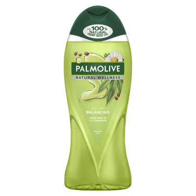 Palmolive Natural Wellness, Balancing Shower Gel Hemp Seed Oil & Chamomile (Żel pod prysznic kojący z olejem z nasion konopii i rumiankiem)