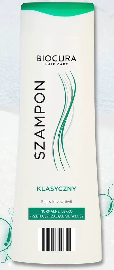 Biocura Beauty Hair Care, Klasyczny szampon z szałwią do włosów normalnych i tłustych