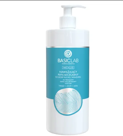 BasicLab Dermocosmetics Micellis, Nawilżający płyn micelarny do skóry suchej i wrażliwej (nowa wersja)