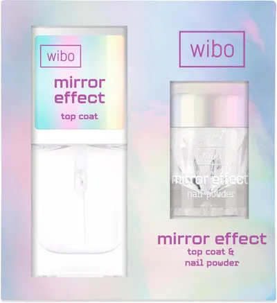 Wibo Mirror Effect, Top Coat & Nail Powder (Top coat do paznokci z pyłkiem)