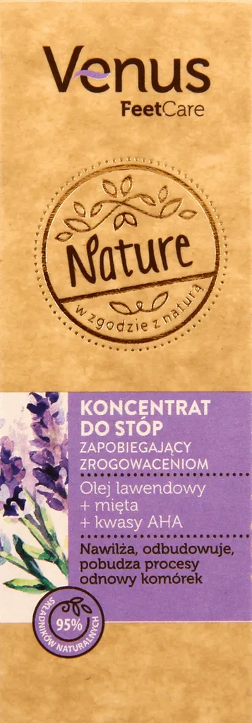 Venus Nature, FeetCare, Koncentrat do stóp zapobiegający zrogowaceniom 'Olej lawendowy + mięta + kwasy AHA'