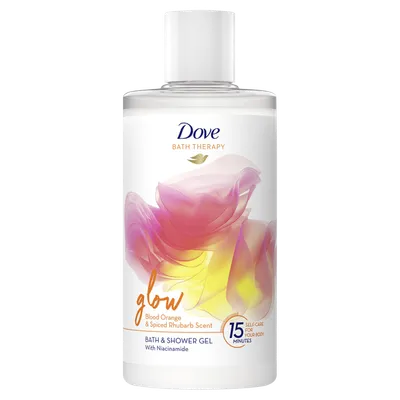 Dove Bath Therapy, Glow Blood Orange & Spiced Rhubarb Scent Bath & Shower Gel (Płyn do kąpieli i pod prysznic)