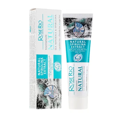 Rose Rio Dental Program Natural Sea Minerals & Spirulina, Toothpaste (Pasta do zębów ze spiruliną bez fluoru i cukru)