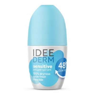 Instytut dermokosmetyków Ideepharm Sp. z o.o. Idee Derm, Antiperspirant  Sensitive 48h Control (Specjalistyczny antyperspirant w kulce  do skóry wrażliwej i podrażnionej)