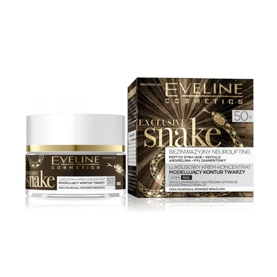Eveline Cosmetics Exclusive Snake, Krem - koncentrat modelujący kontur twarzy na dzień i noc 50+