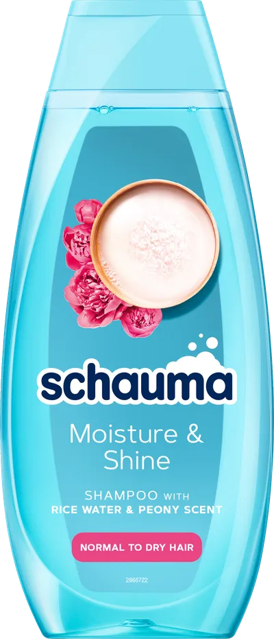 Schauma Moisture & Shine Shampoo with Rice Water & Peony Scent (Szampon do włosów normalnych i suchych z wodą ryżową)