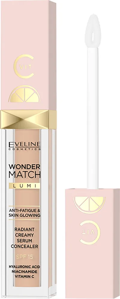 Eveline Cosmetics Wonder Match, Lumi Radiant Creamy Serum Concealer SPF 15 (Korektor rozświetlający)