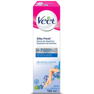 Veet Silky Fresh, Hair Removal Cream Sensitive Skin (Krem do depilacji do skóry wrażliwej)